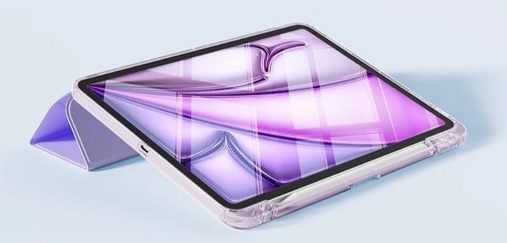 ipadカバー 多角度折り畳み式透明背面保護カバー