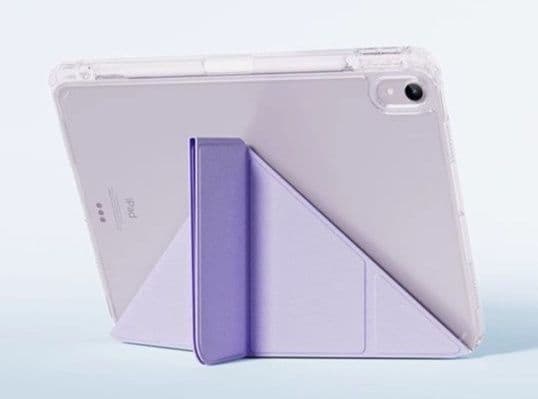 ipadカバー 多角度折り畳み式透明背面保護カバー