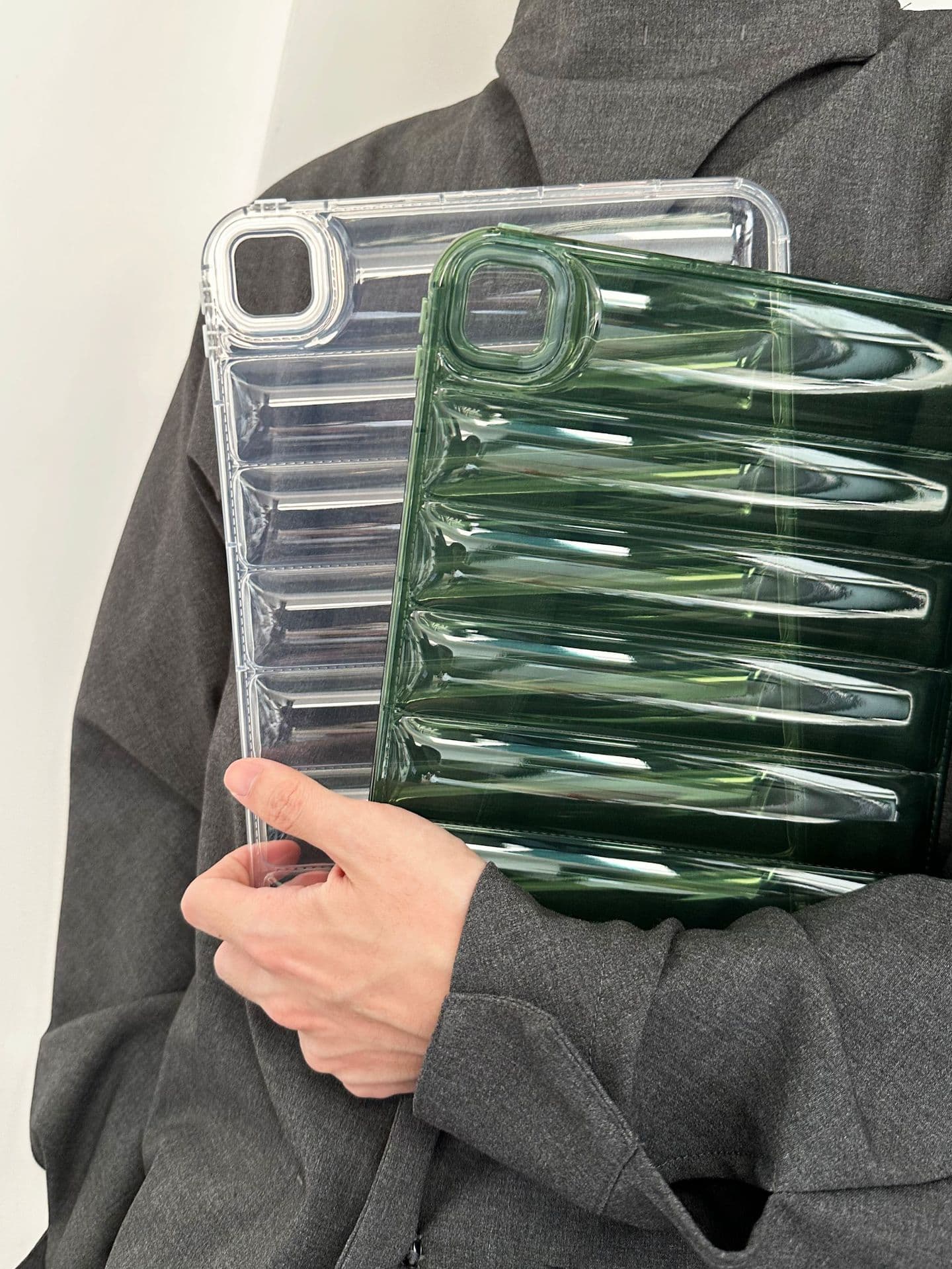 ipadカバー スーツケース風デザイン透明保護カバー