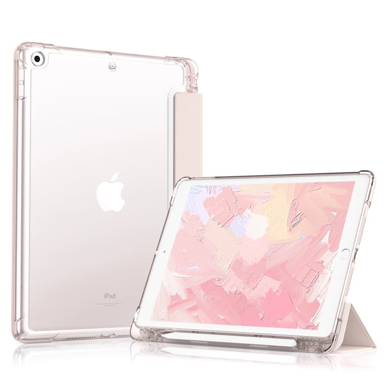 ipadカバー クリスタル透明スタンド式保護カバー