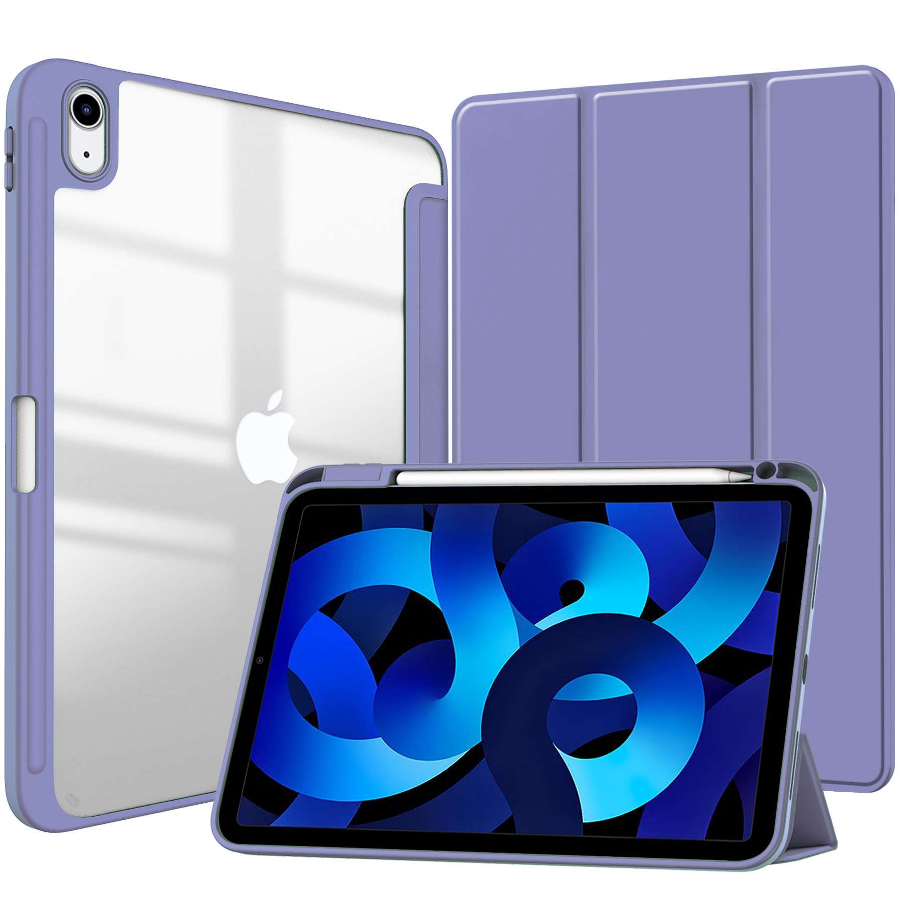 iPadケース 衝撃吸収 透明 保護スタンドケース