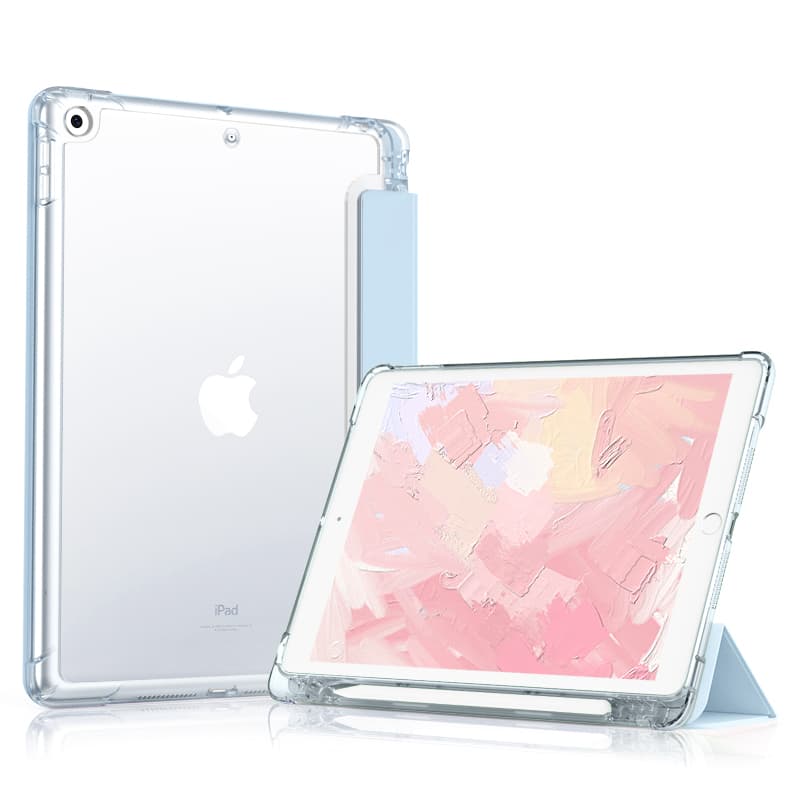 ipadカバー クリスタル透明スタンド式保護カバー