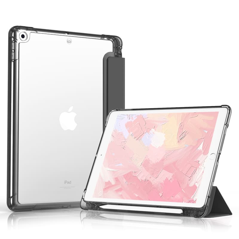 ipadカバー クリスタル透明スタンド式保護カバー