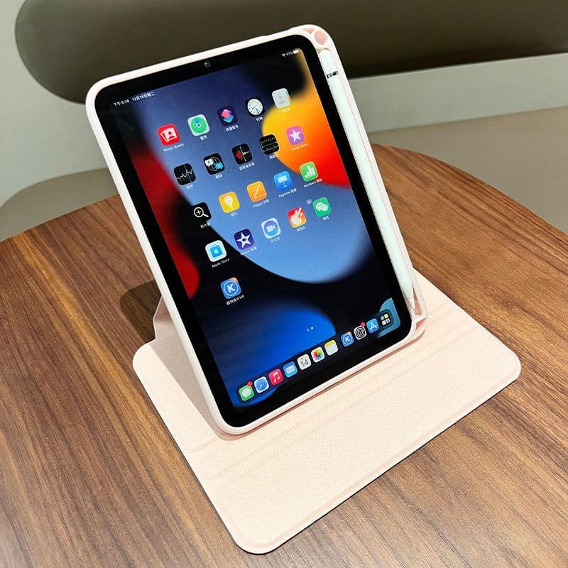 ipadカバー シンプル背面ポケット付き保護ケース