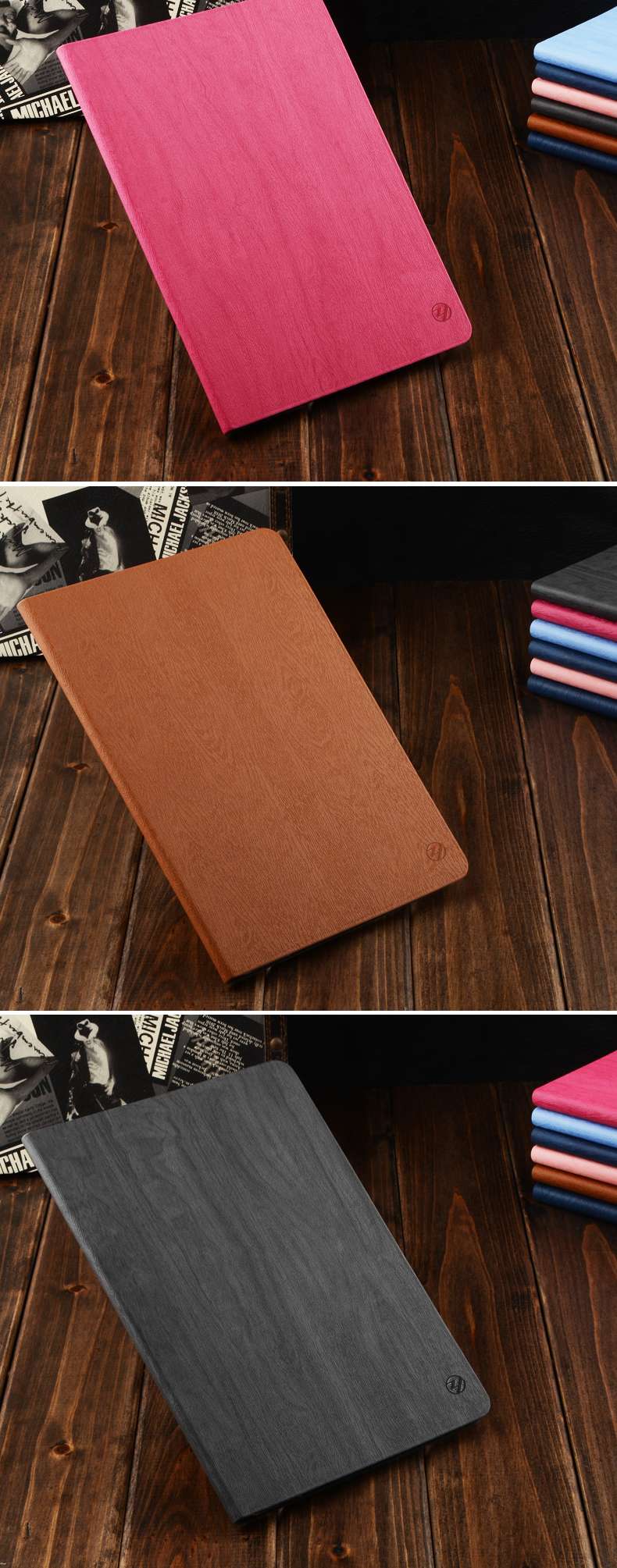 iPadケース 木目調質感 薄型iPadエアー保護ケース