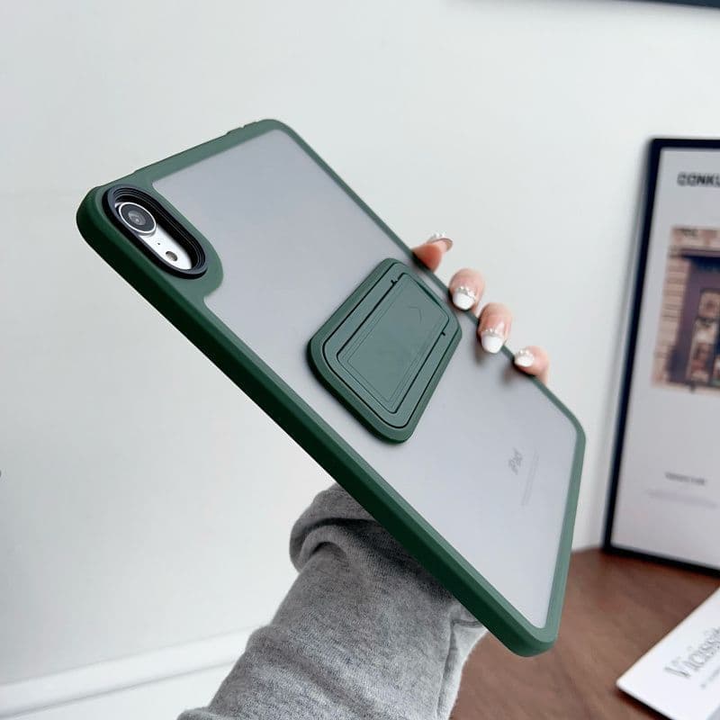 ipadカバー 透明背面スタンド付きタブレット保護ケース