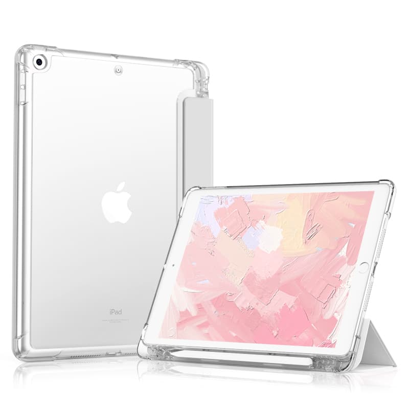 ipadカバー クリスタル透明スタンド式保護カバー