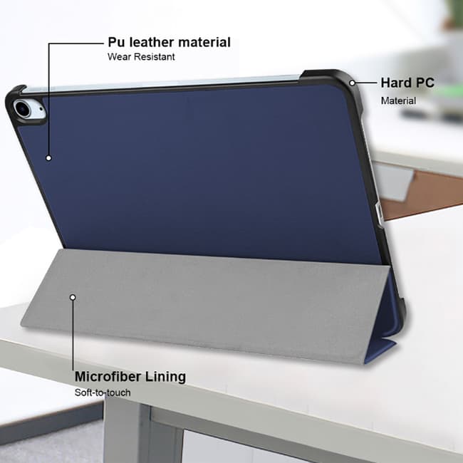 ipadカバー アイパッド エアー ケース 三つ折り スタンド機能付き 軽量薄型