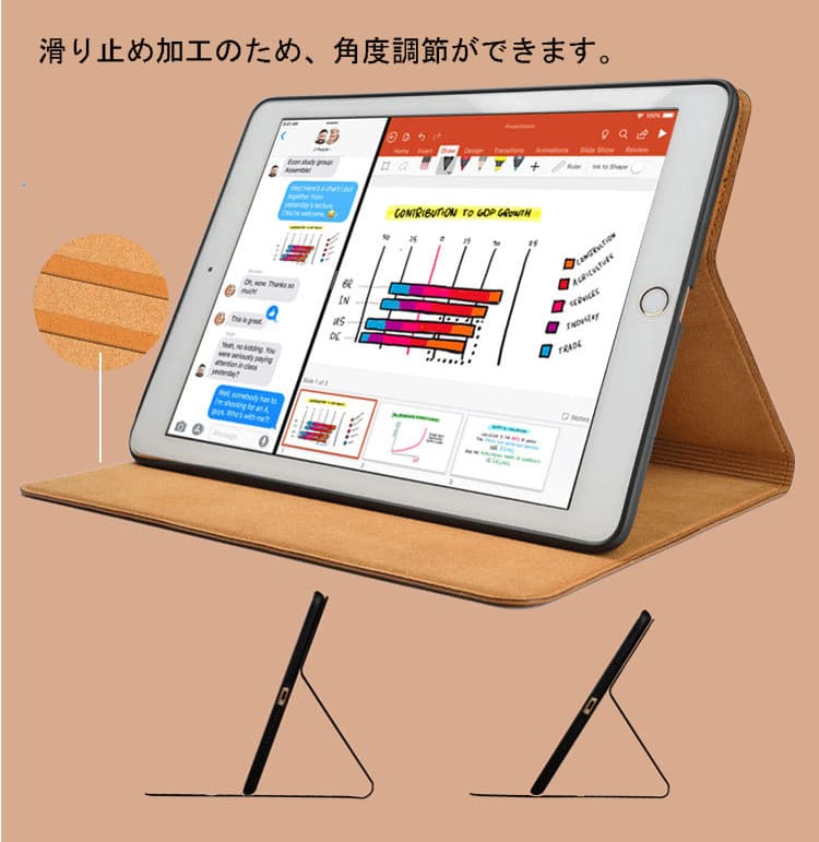 ipadカバー iPad Pro ケース 高級レザー風 自動休眠 傷防止 立て掛け機能付き