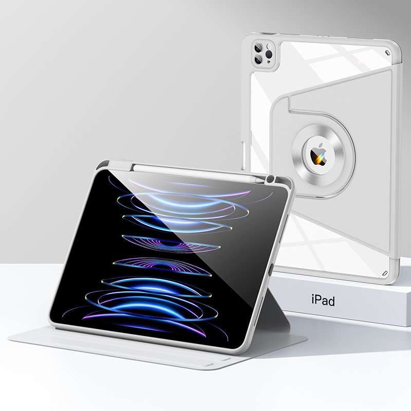 iPadケース 多角形デザイン 保護カバー 縦置き対応