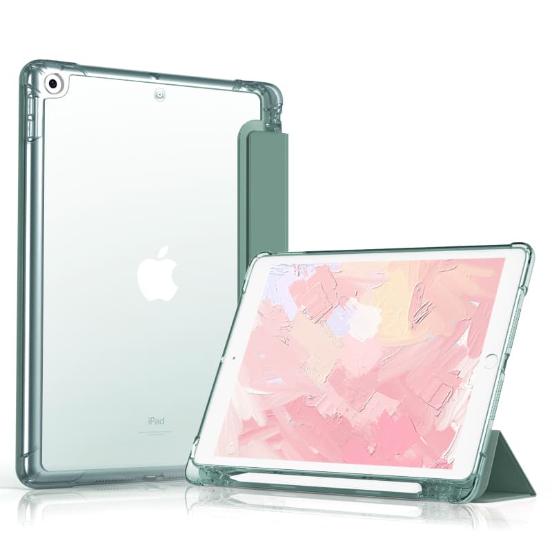 ipadカバー クリスタル透明スタンド式保護カバー