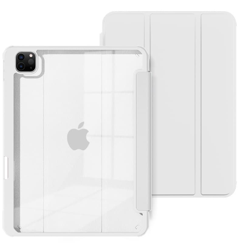 ipadカバー クリアバック三つ折りスマート保護ケース
