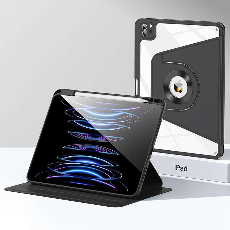 iPadケース 多角形デザイン 保護カバー 縦置き対応