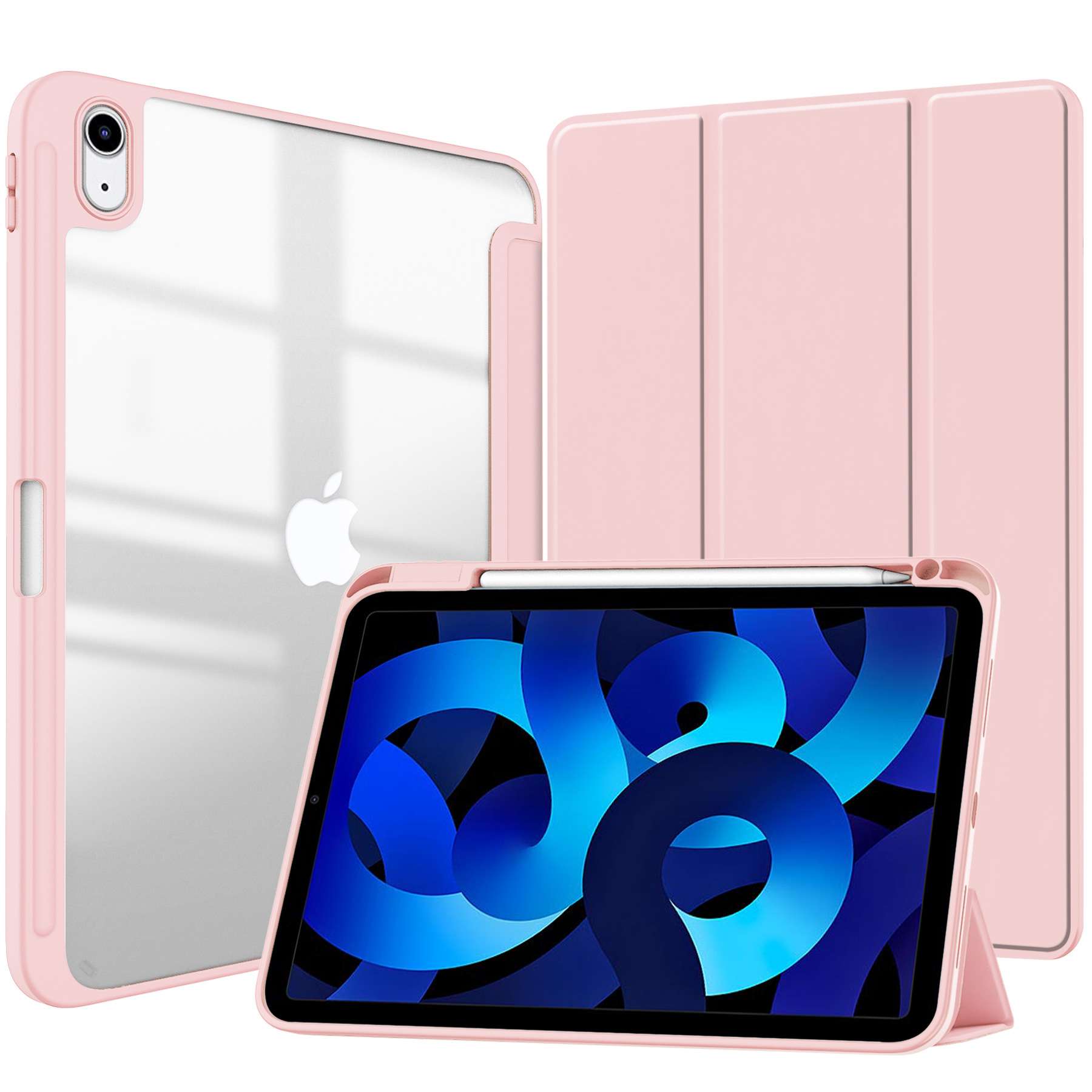 iPadケース 衝撃吸収 透明 保護スタンドケース