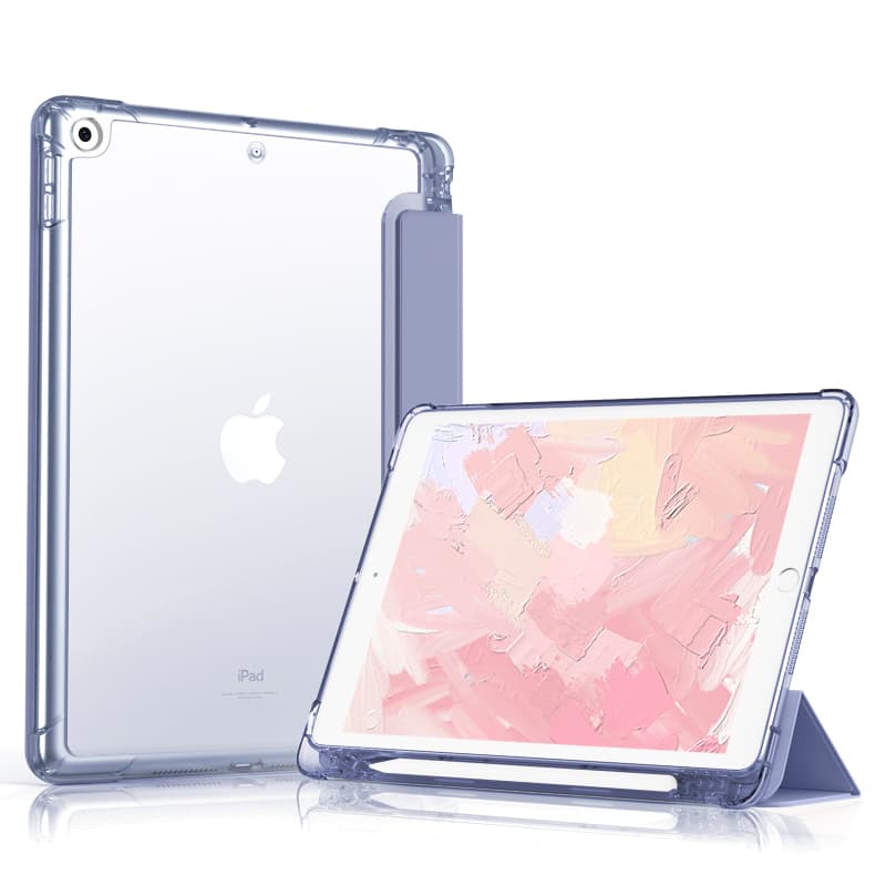 ipadカバー クリスタル透明スタンド式保護カバー