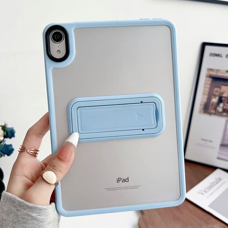 ipadカバー 透明背面スタンド付きタブレット保護ケース