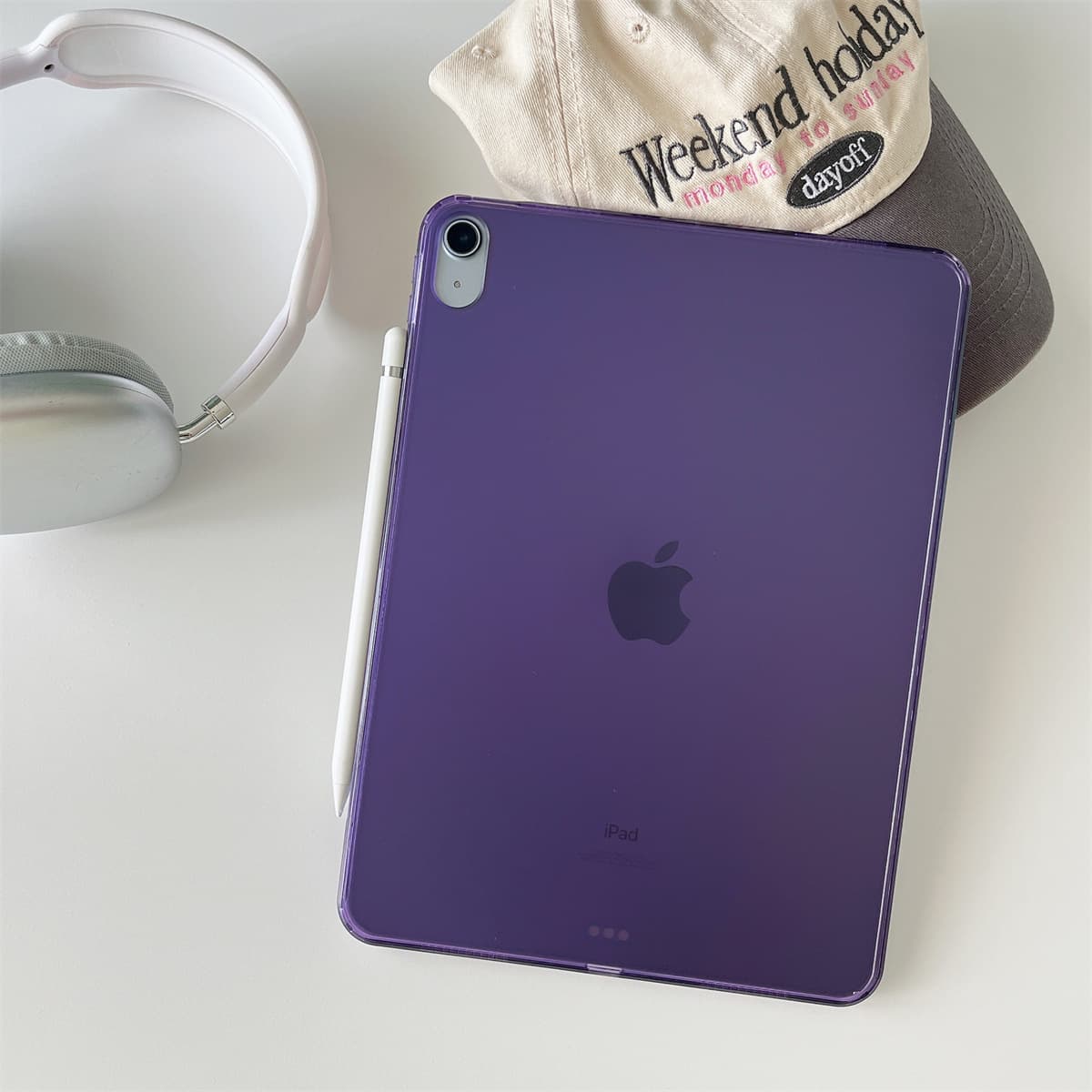 ipadカバー 透明感のある薄型シリコン製平板端末保護ケース