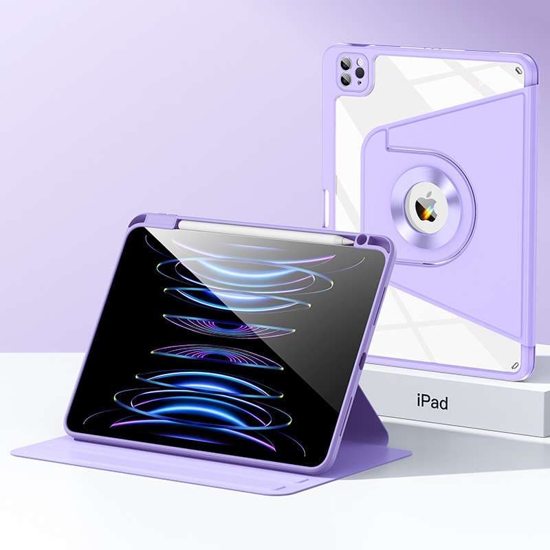 iPadケース 多角形デザイン 保護カバー 縦置き対応