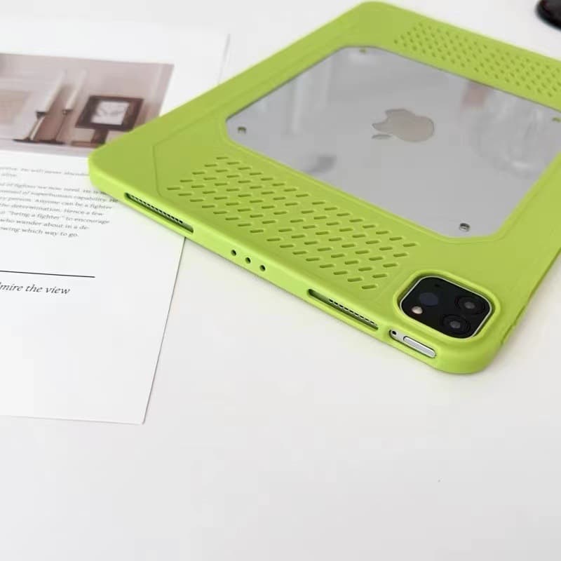 ipadカバー 透明窓付き通気性抜群保護ケース
