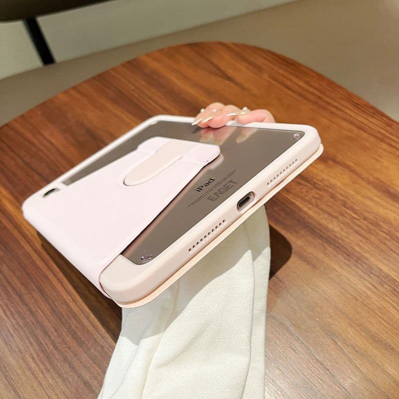 ipadカバー シンプル背面ポケット付き保護ケース